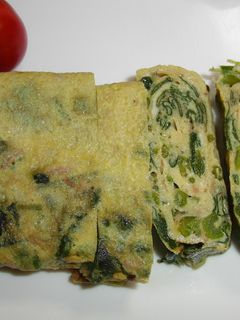 ほうれん草のお浸し リメイクで卵焼き-レシピのメイン写真