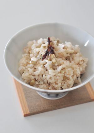 鉄分・繊維補給に緑豆ごはん-レシピのメイン写真