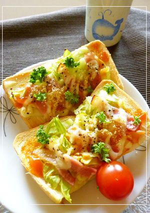 キャベツ×ベーコンのスイチリマヨトースト-レシピのメイン写真