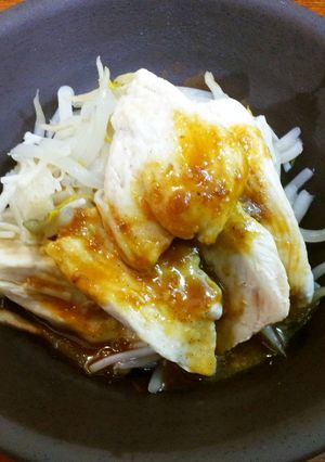 簡単！レンジで！チキンのごまダレサラダ☆-レシピのメイン写真