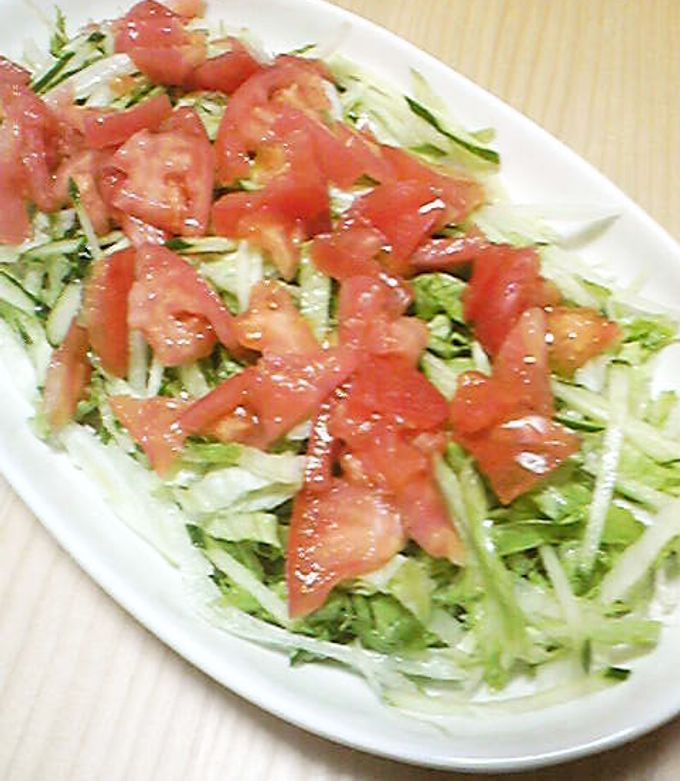 とっても食べやすい♬カボ風レタスサラダ♡-レシピのメイン写真