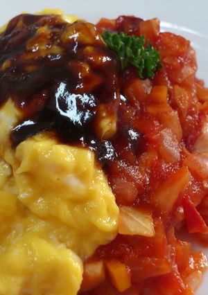 ぶっかけ!　ミネストローネ?オムライス?-レシピのメイン写真