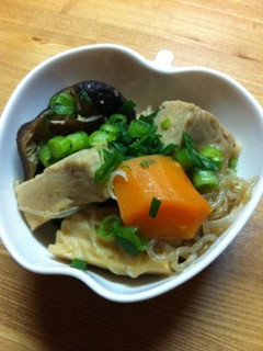 高野豆腐と角麩の煮物★-レシピのメイン写真