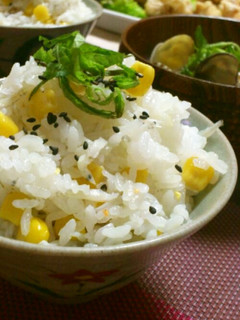塩糀で炊く『しらす☆コーンごはん』-レシピのメイン写真