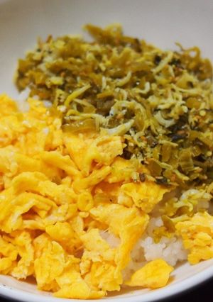 高菜と玉子の二色丼-レシピのメイン写真