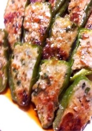 簡単！ピーマン肉詰め＊餃子味☆リメイクも-レシピのメイン写真