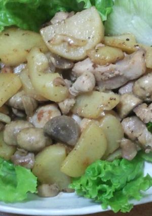 塩麹漬鶏肉とマッシュルームじゃがソテー-レシピのメイン写真
