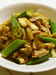 ✿オクラと豚肉の炒め物✿-レシピのメイン写真