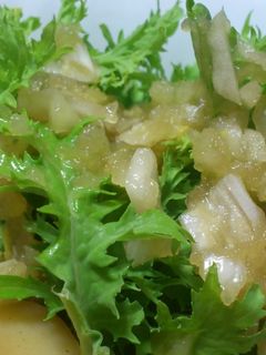 ★わさび菜の新玉ねぎドレッシング★-レシピのメイン写真