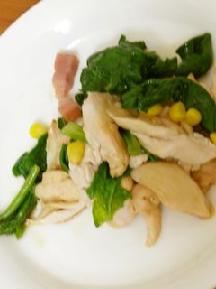 ほうれん草と鶏ささみのオイスター炒め-レシピのメイン写真