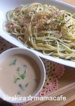 濃厚スープ＆さっぱり薬味のつけパスタ-レシピのメイン写真