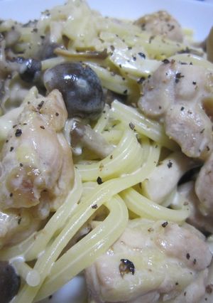 鶏肉ときのこのクリームパスタ-レシピのメイン写真