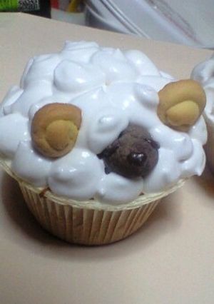 ひつじのデコカップケーキ-レシピのメイン写真