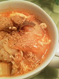 * そうめん入り豚キムチスープ *-レシピのメイン写真