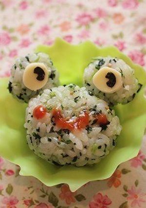 カエルくんデコおにぎり-レシピのメイン写真