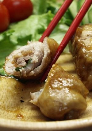 甘辛味の豚肉梅シソ巻き-レシピのメイン写真