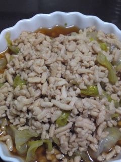 絶品!レタスとひき肉の醤油炒め-レシピのメイン写真