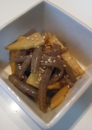 簡単！筍とこんにゃくきんぴら炒め煮-レシピのメイン写真