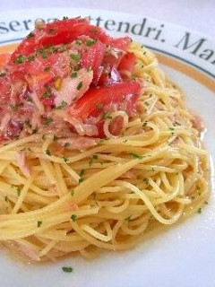 *トマトとツナの和風冷製パスタ*-レシピのメイン写真