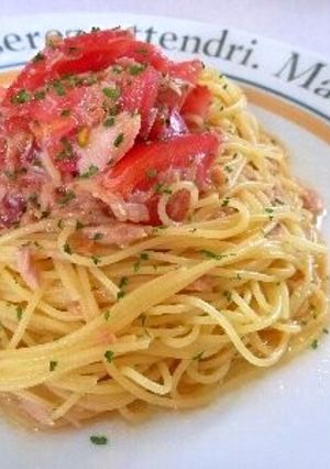 *トマトとツナの和風冷製パスタ*-レシピのメイン写真