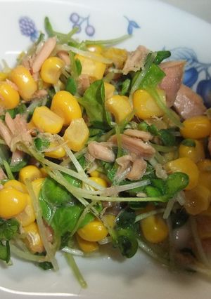 貝割れ大根とツナの青じそドレッシング和え-レシピのメイン写真