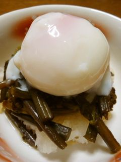 大根おろしのわらび温玉のせ-レシピのメイン写真