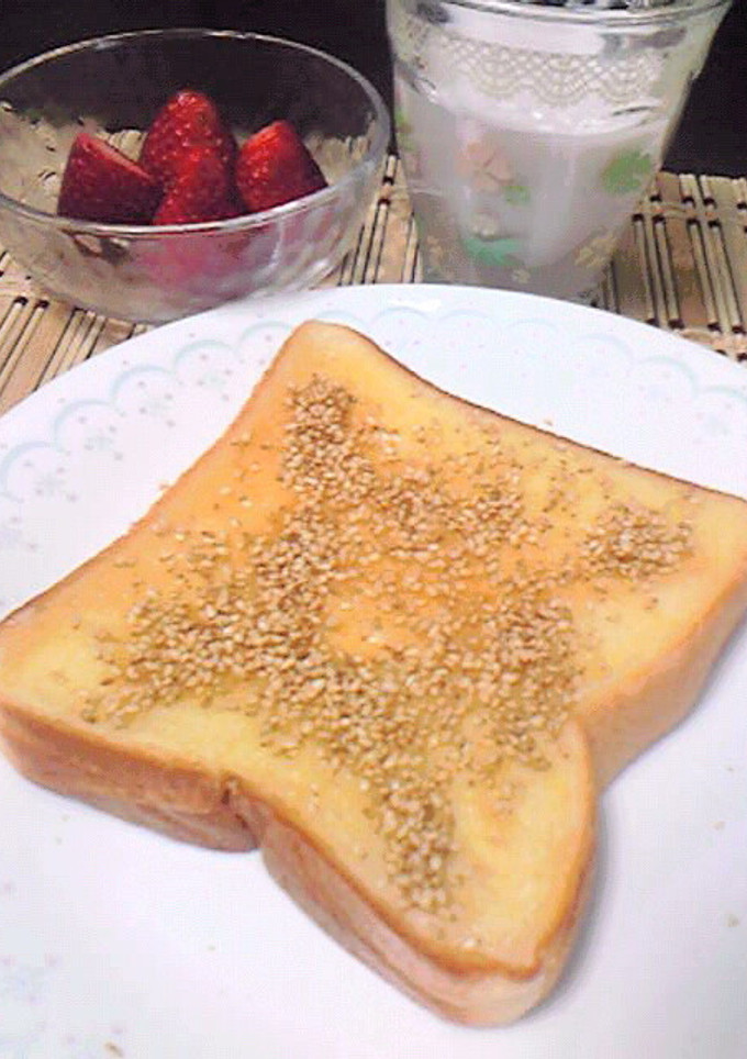 ゴマとクレソルの☆やみつきトースト-レシピのメイン写真