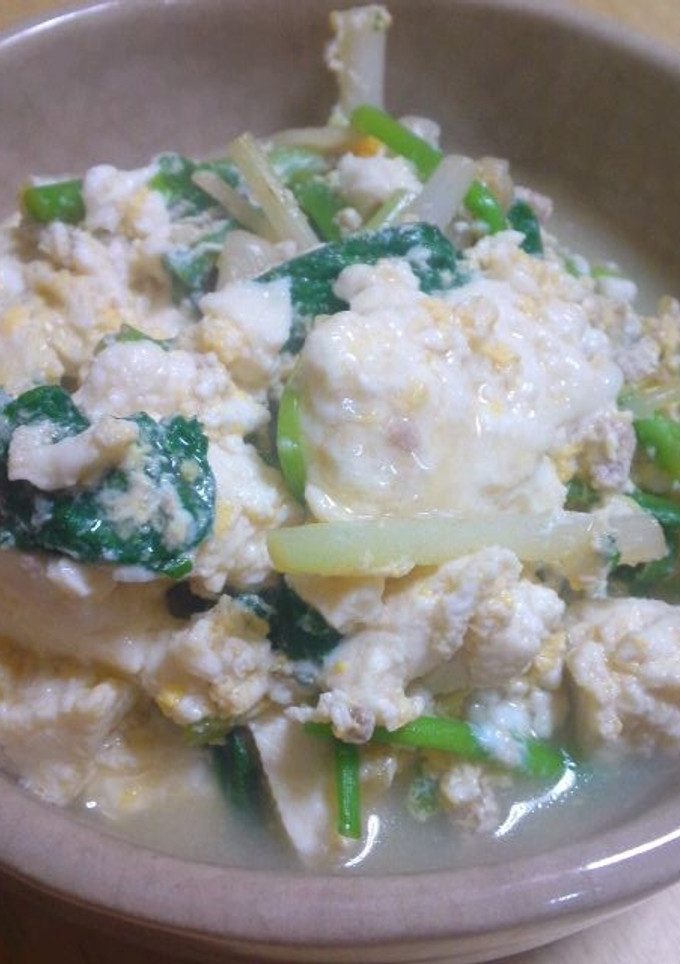 みつばと豆腐の卵とじ-レシピのメイン写真