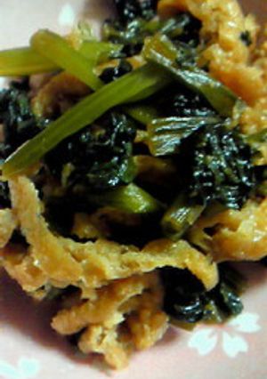 小松菜と油揚げの炒め煮-レシピのメイン写真