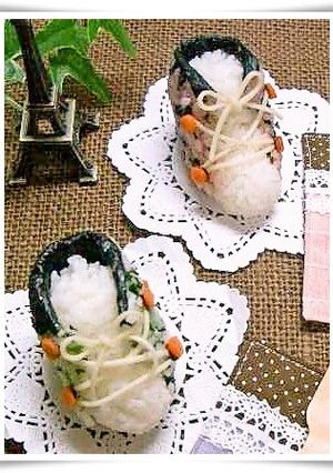 【デコおにぎり☆カラフルスニーカー】-レシピのメイン写真