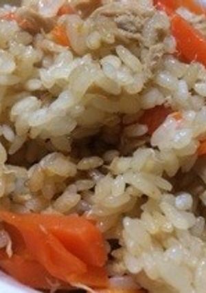 にんじん1本とシーチキンの炊き込みごはん-レシピのメイン写真
