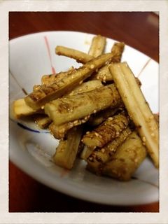 【お弁当に】ごぼうの甘酢煮-レシピのメイン写真