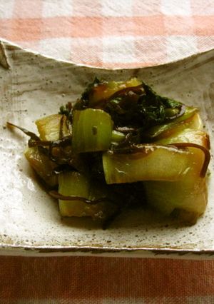 チンゲン菜と塩昆布炒め-レシピのメイン写真
