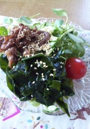 牛肉とワカメのごまサラダ-レシピのメイン写真