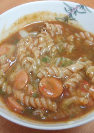 ごちそうスープパスタinバジルチーズ-レシピのメイン写真