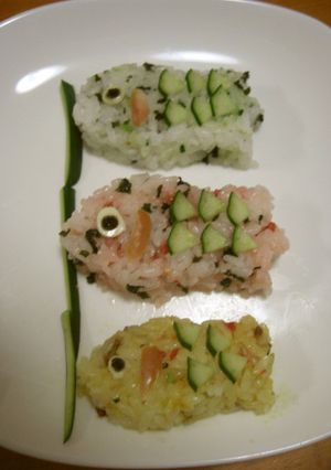 彩ごはんでデコ鯉のぼり-レシピのメイン写真