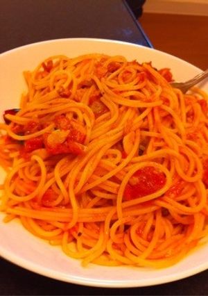 ツナ缶とトマト缶で簡単トンノパスタ！-レシピのメイン写真