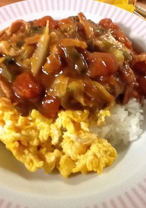 春キャベツのトマトエッグカレー-レシピのメイン写真