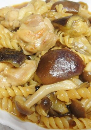 鶏肉と茄子の満腹カレースープパスタ-レシピのメイン写真