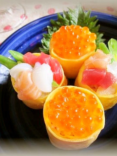 節分やひな祭りに*おしゃれに海鮮お寿司*-レシピのメイン写真