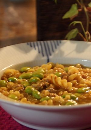 カレー風味の具だくさんスープパスタ☆-レシピのメイン写真