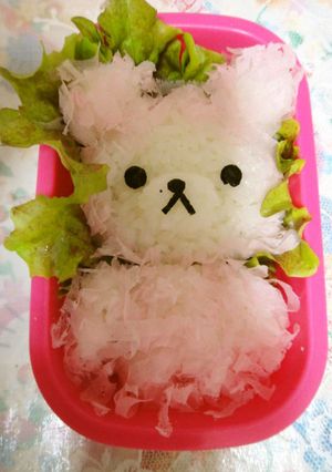 キャラ弁　ふわふわ着ぐるみコリラックマ-レシピのメイン写真