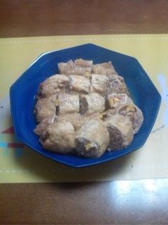 くるくる☆ひき肉の油揚げ巻き-レシピのメイン写真