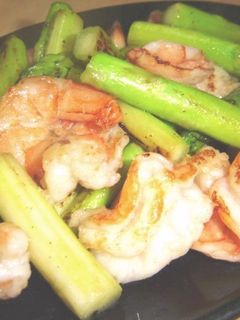 えびとアスパラの塩炒め-レシピのメイン写真