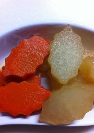 人参・大根の型抜き煮-レシピのメイン写真