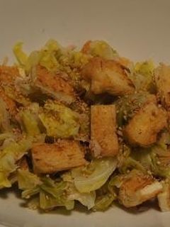 春キャベツ&油揚げ&ツナの酢の物-レシピのメイン写真