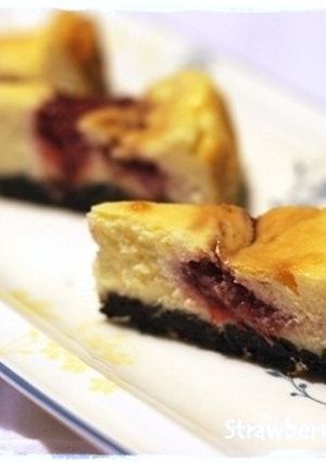 ほんわりストロベリーチーズケーキ-レシピのメイン写真