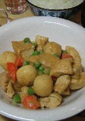 鶏肉と生揚げのゴマ味噌煮-レシピのメイン写真