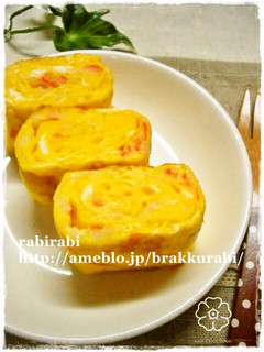 ✿お弁当にカニカマ入りの玉子焼き✿-レシピのメイン写真