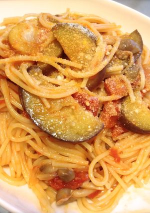 塩麹入なすときのこのトマトペペロンチーノ-レシピのメイン写真